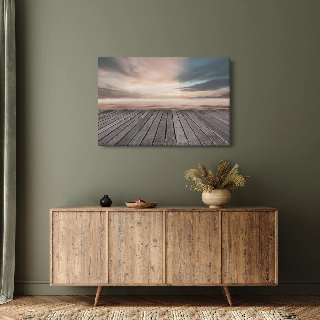 Tablou - Pier la apus de soare (90x60 cm)