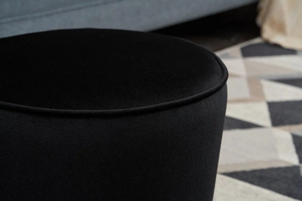 Puf Living Puf-Black Negru Bronz