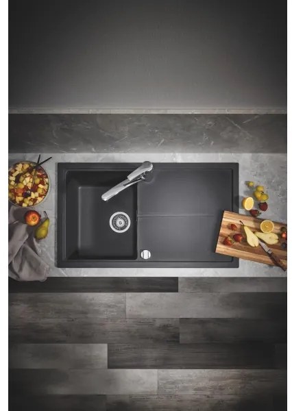 GROHE K400 31640AP0 - chiuvetă din compozit, 860 × 500 mm, granit/negru