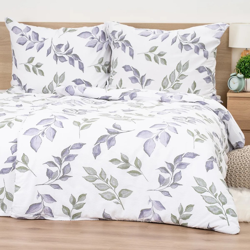 Lenjerie de pat din crep 4Home Soft Leaves, 160 x 200 cm, 70 x 80 cm