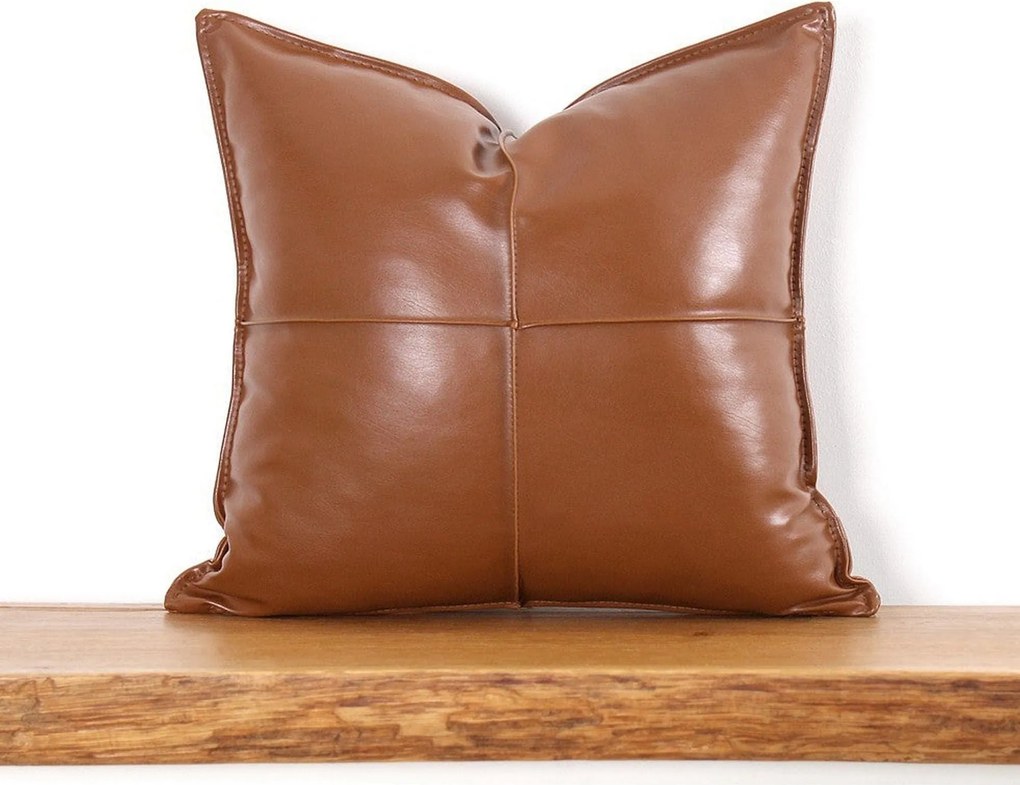 Perna 210FLF1116, maro, piele ecologica, 50x50 cm