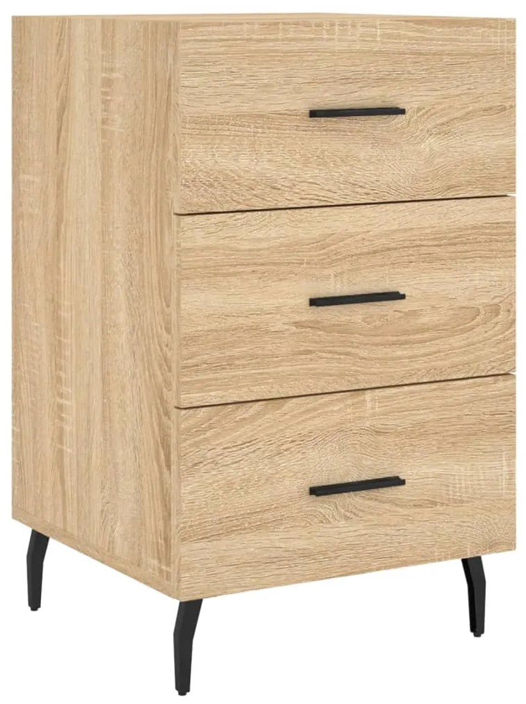 vidaXL Noptieră, stejar sonoma, 40x40x66 cm, lemn compozit