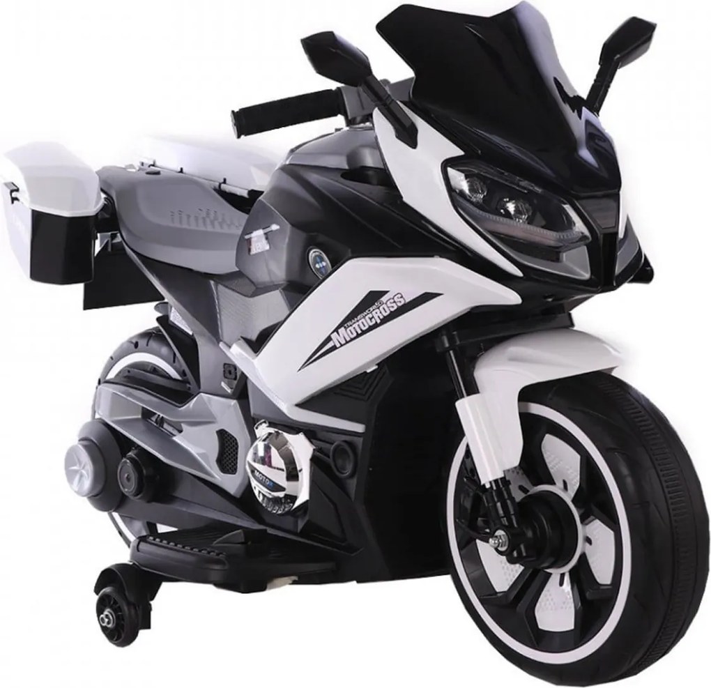 Motocicleta Electrica cu Acumulator Pentru Copii NOVOKIDS™ Nepal Premium Motor, 3-8 ani, max 30 kg, Cu Bluetooth, Melodii si Sunete , Roti