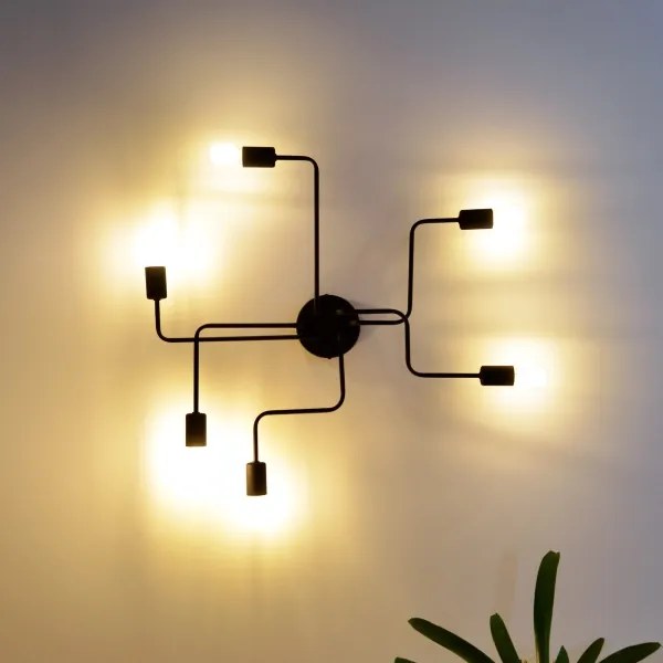 LED Lustră aplicată TUBE 6xE27/15W/230V