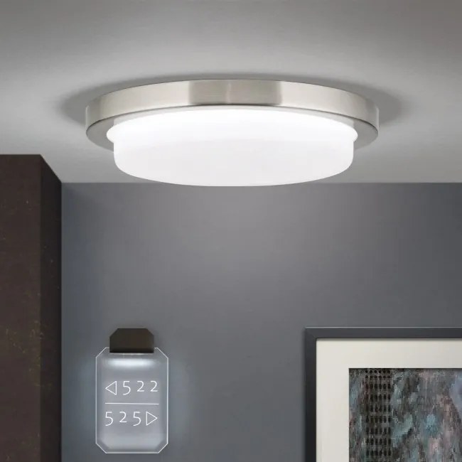 Plafoniera LED moderna LEROX 20cm crom satin