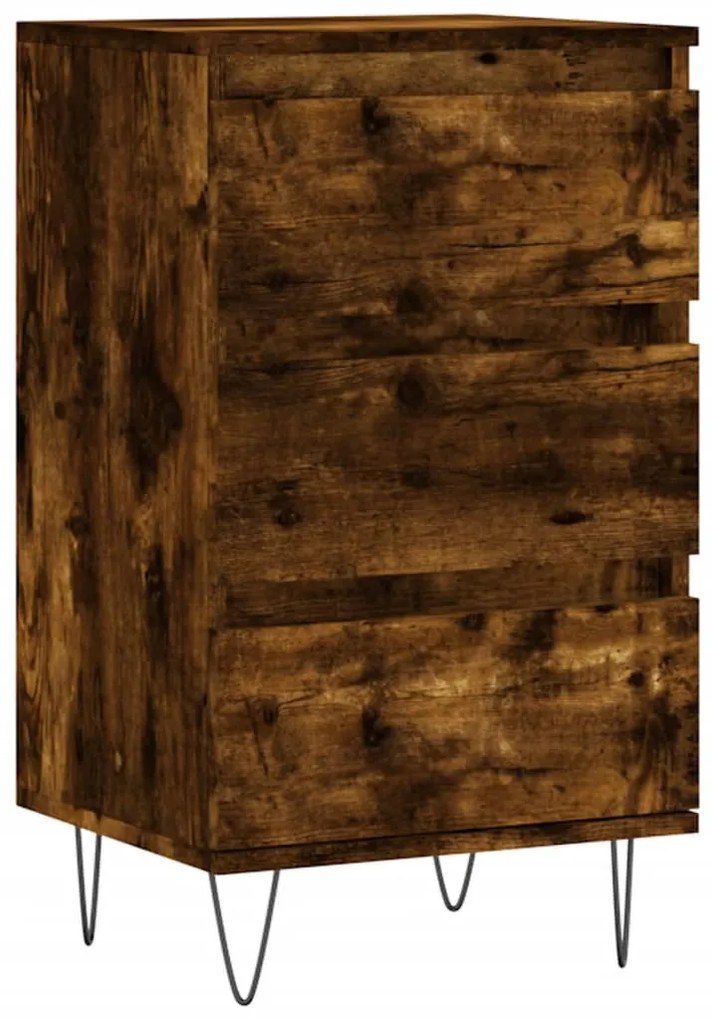 831097 vidaXL Dulap, stejar afumat, 40x35x70 cm, lemn prelucrat