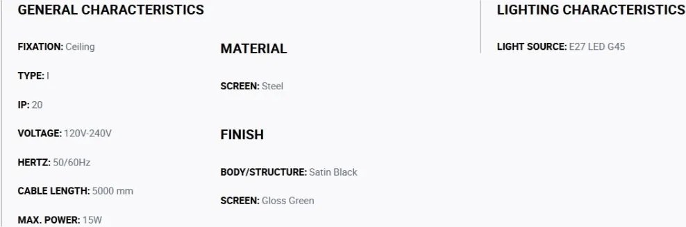 Lustra cu 5 pendule metal TATAWIN S verde