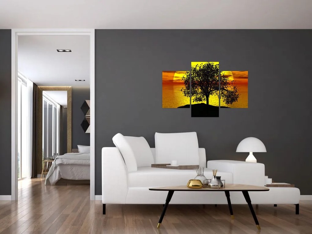 Tablou - Silueta copacilor (90x60 cm)