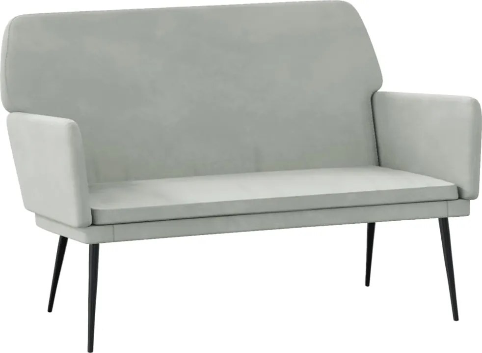 vidaXL Bancă, gri deschis, 108x79x79 cm, catifea