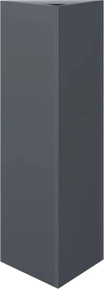 vidaXL Jardinieră grădină, antracit, 30x26x75 cm, oțel, triunghiulară