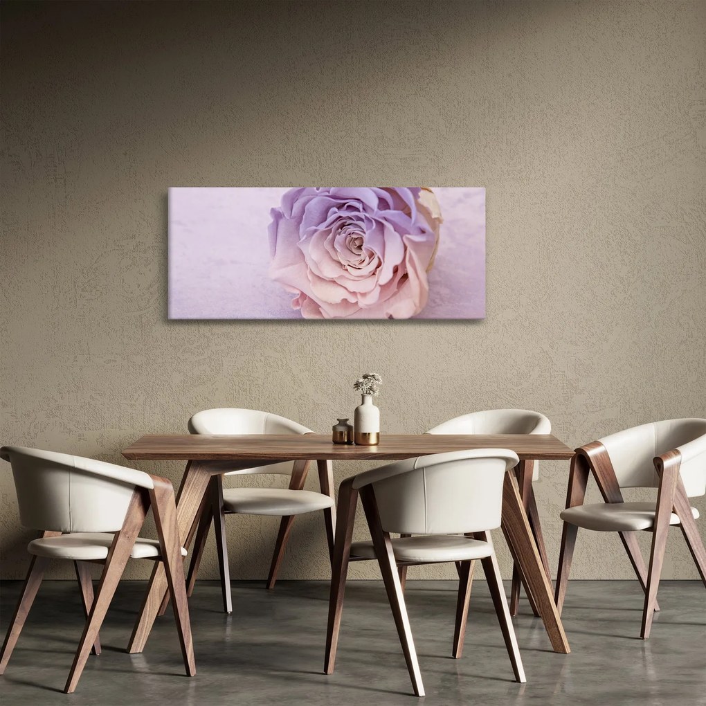 Tablou detaliu florii de trandafir (120x50 cm)