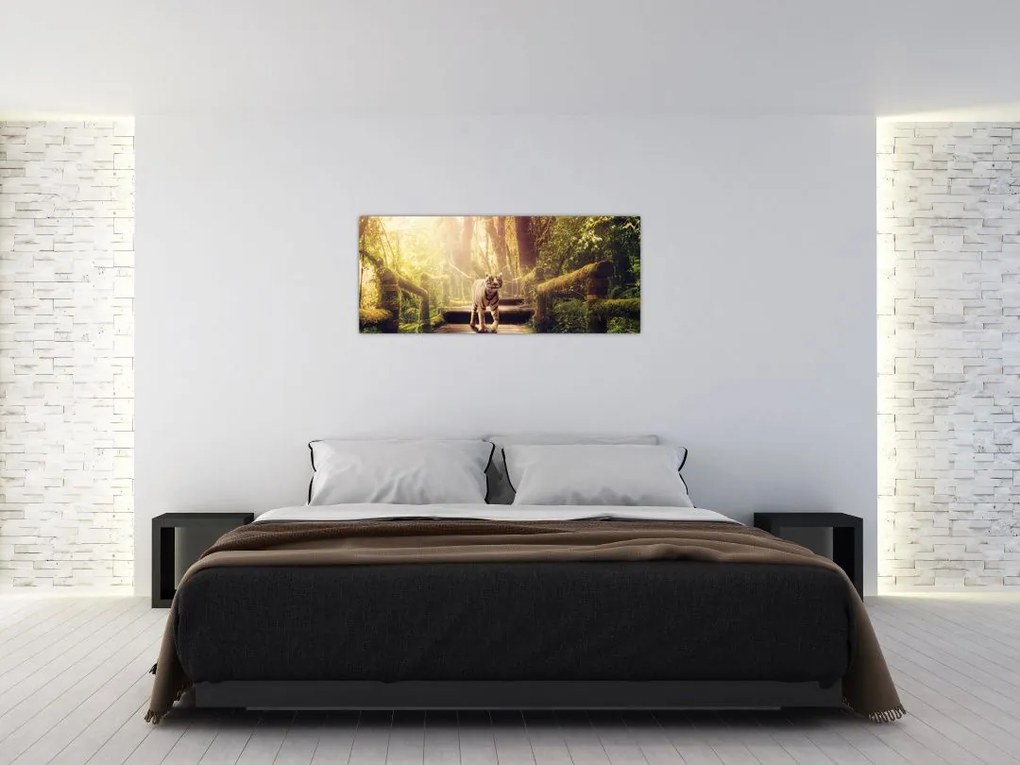 Tablou cu tigrul în djunglă (120x50 cm)