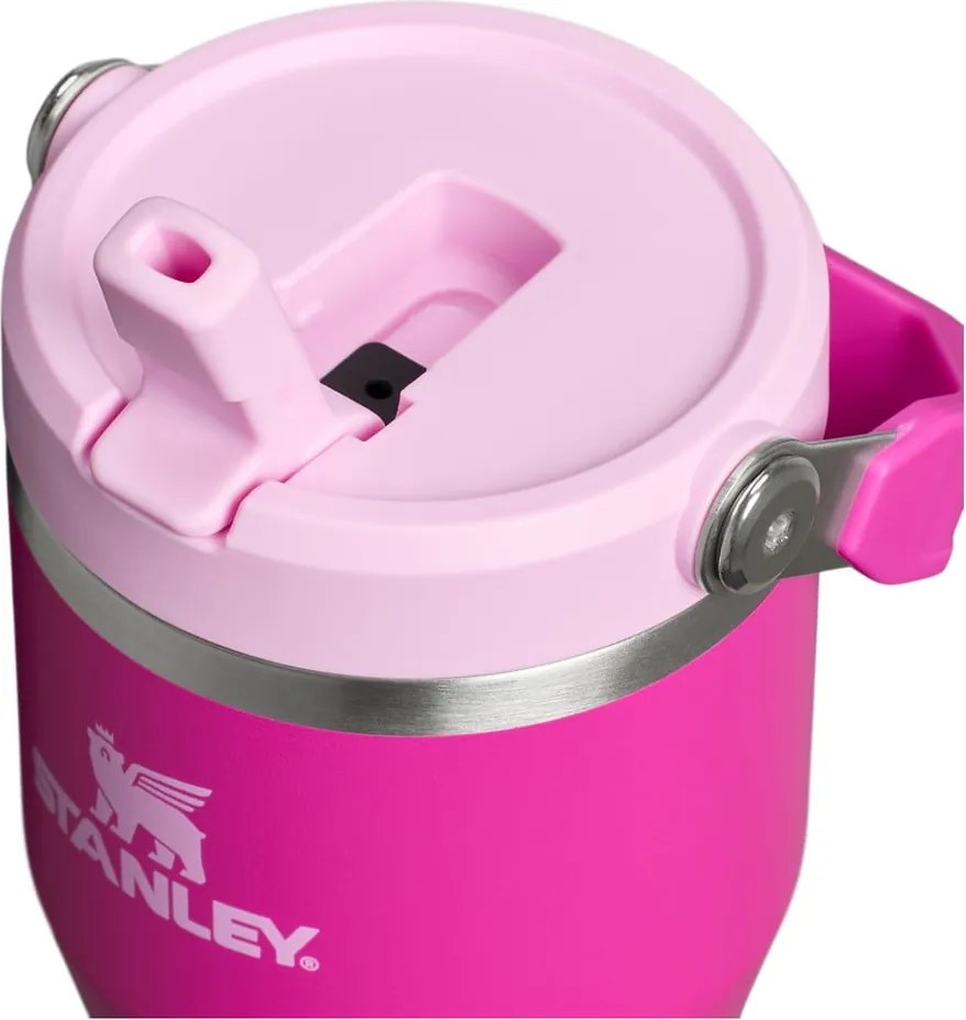 Termos roz din oțel inoxidabil 600 ml IceFlow™ Flip Straw 2.0 Tumbler Violet Blossom – Stanley