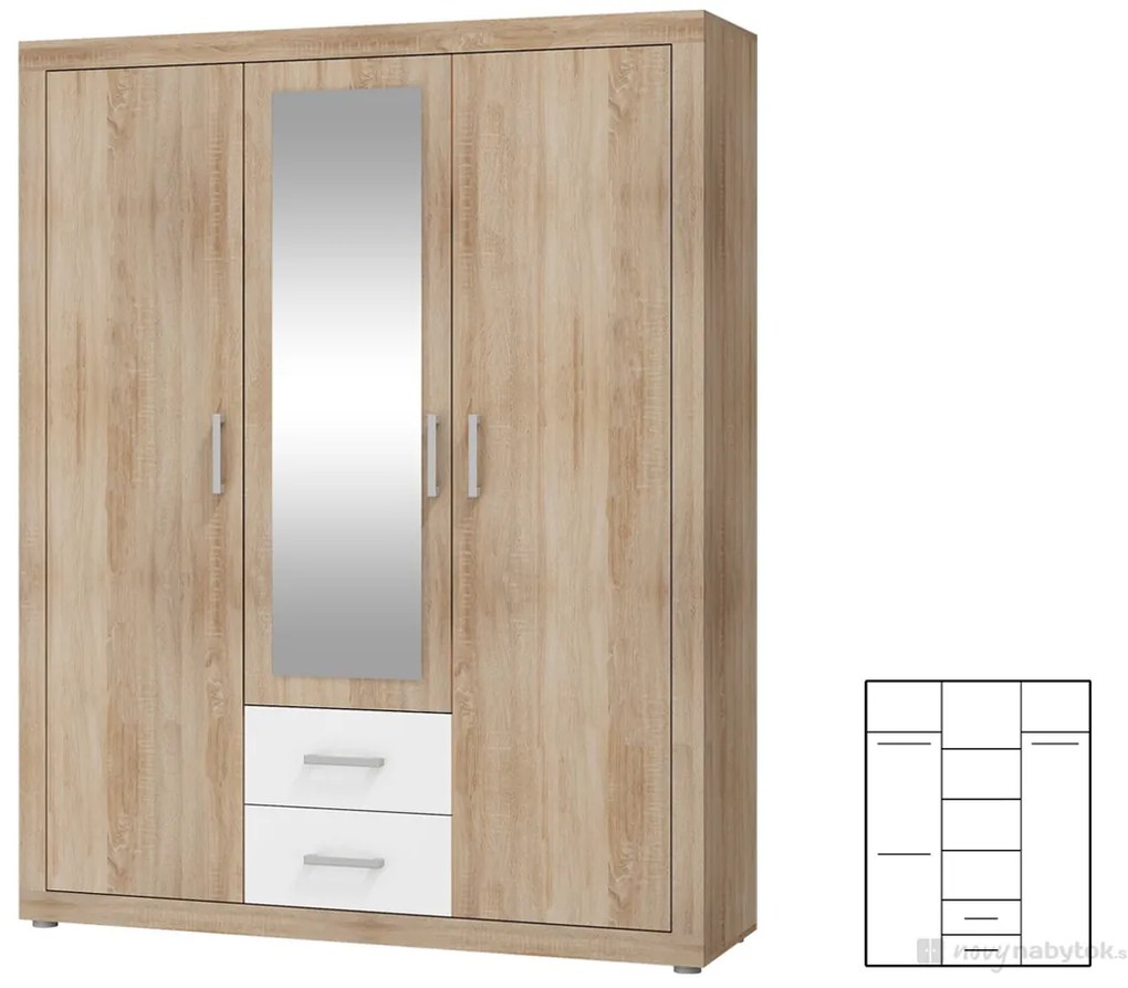 Dulap de haine Verena 3D. 746656
