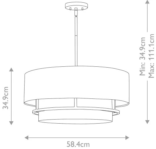 Lustră pe tijă Hinkley HK-GRAHAM-L-LCB GRAHAM 4xE14/40W/230V