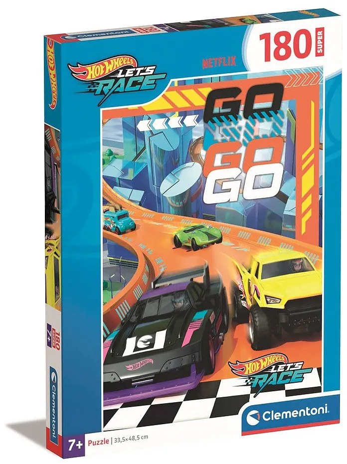 Hot Wheels Finish Line Puzzle de 180 piese Clementoni
