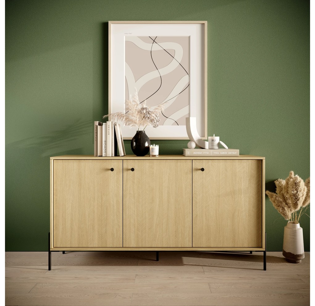 Dulap Scandia 3D (Stejar scandi + jedlička scandi). 1071387