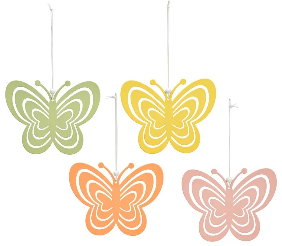 Fluture metalic de agatat PASTEL BUTTERFLY - mai multe culori Culoare: Galben