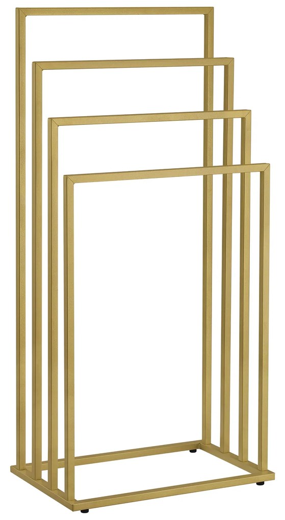 Suport pentru prosoape LINESTRO metalic cu 4 brate 93x45cm, auriu