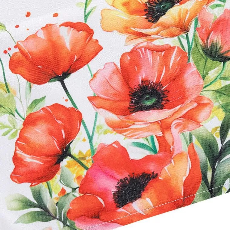 decoDoma Traversă de masă cu imprimeu MACI ROȘII 40 x 110 cm