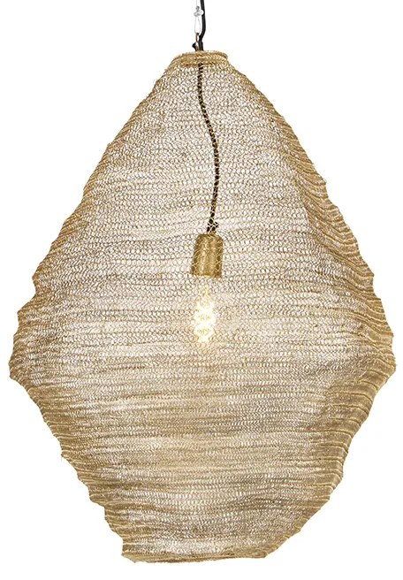 Lampă suspendată orientală aurie 60 cm - Nidum