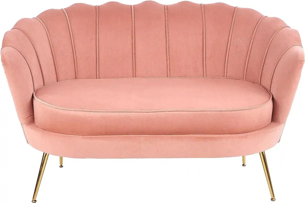 Canapea AMORINITO XL, roz/auriu, 131x77x77 cm
