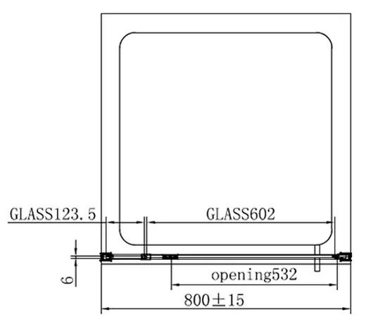 Cabina dus patrata culoare crom 80x80 cm, Mediterraneo, Andina 800x800 mm