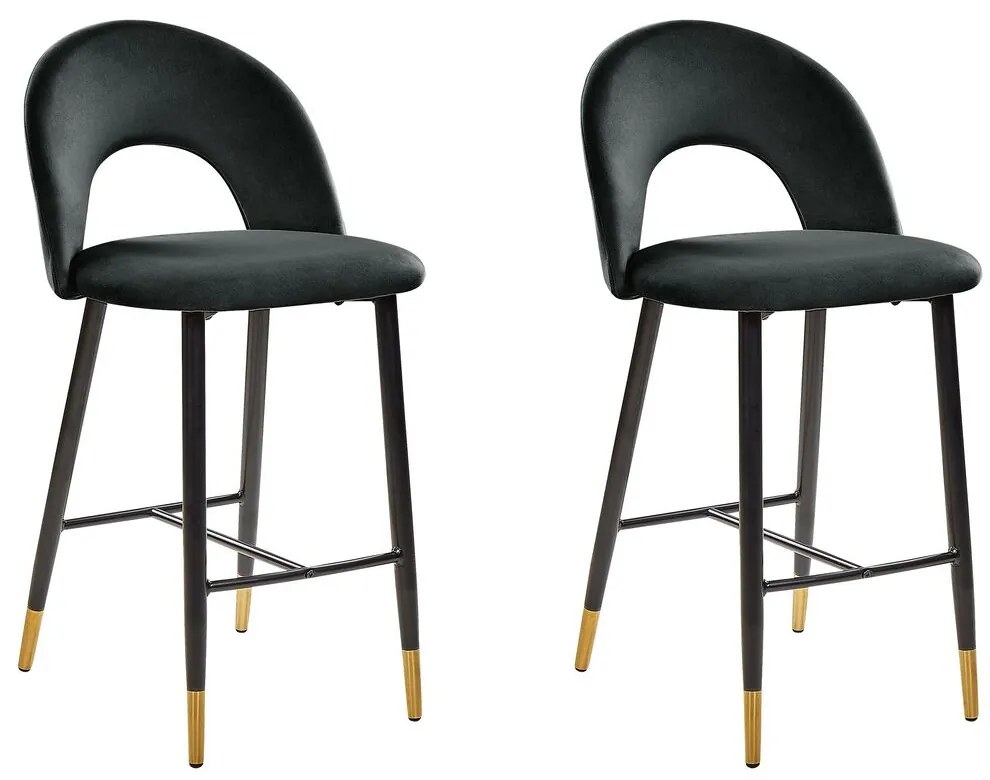 Set 2 buc scaun tip bar Fabian (negru). 1078840