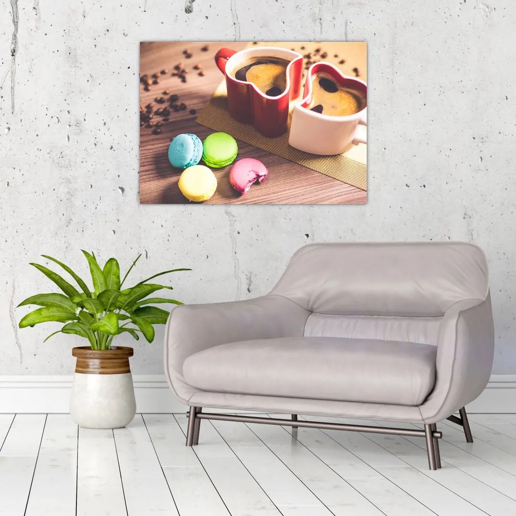 Tablou cu cafea și macarooni (70x50 cm)