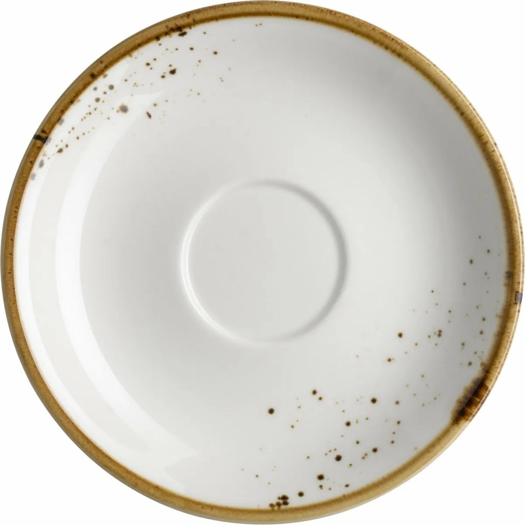 Mäser Farfurie Espresso Pintar Puncte maro alb 13cm, S