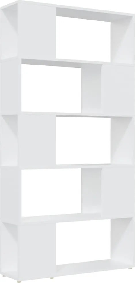 vidaXL Bibliotecă/Separator cameră, alb, 80x24x155 cm, PAL