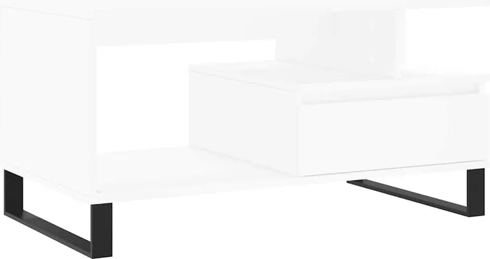 vidaXL Măsuță de cafea, alb, 90x49x45 cm, lemn prelucrat