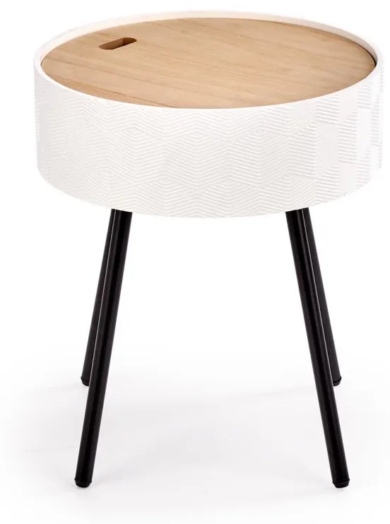 Masuta de cafea Aura alba ø38/h45 cm