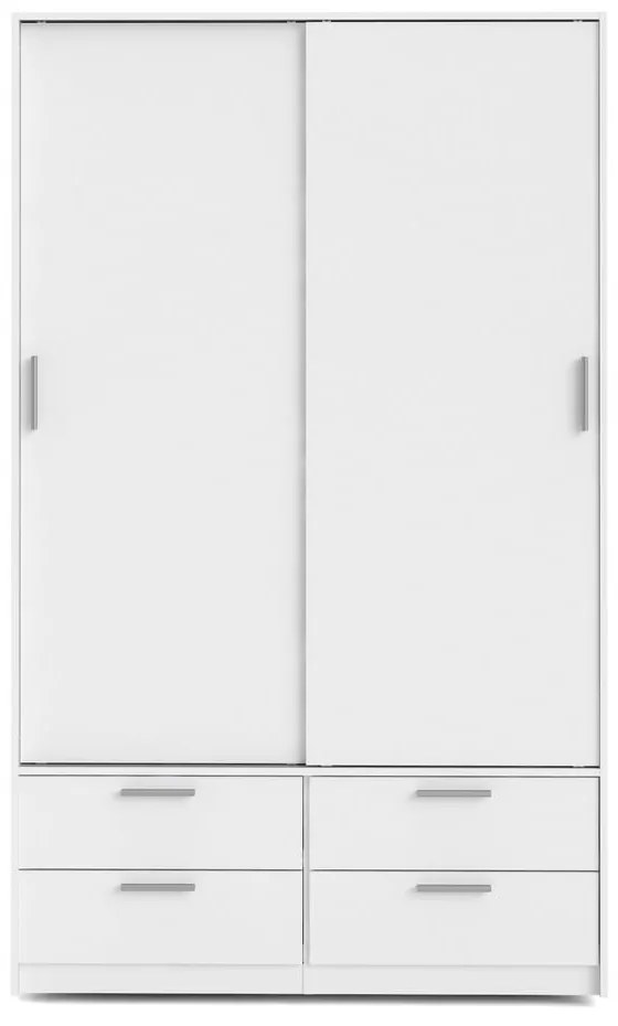 Șifonier alb cu ușă glisantă 121x200 cm Line – Tvilum