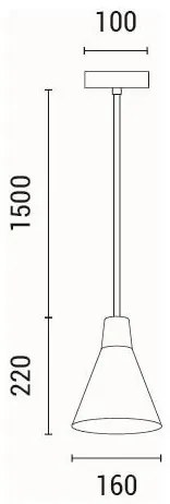 Lustră pe cablu 1xE27/15W/230V gri