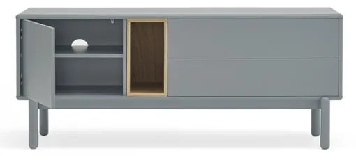 Masă TV albastră/gri 140x56 cm Corvo – Teulat