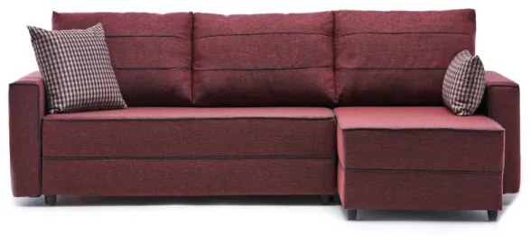 Coltar Extensibil pe Dreapta, Cadru Lemn de Brad, Ece, Bordo