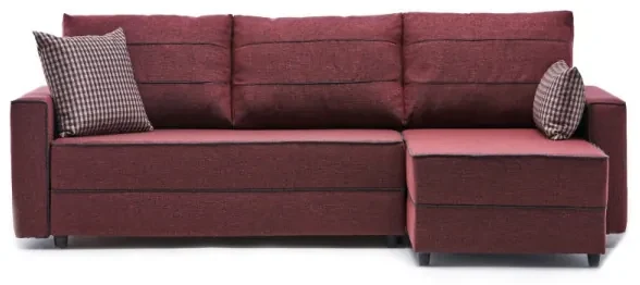 Coltar Extensibil pe Dreapta, Cadru Lemn de Brad, Ece, Bordo