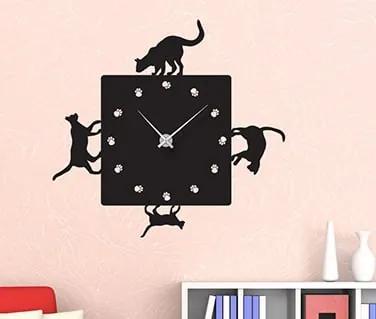 Sticker ceas de perete Cu Pisici