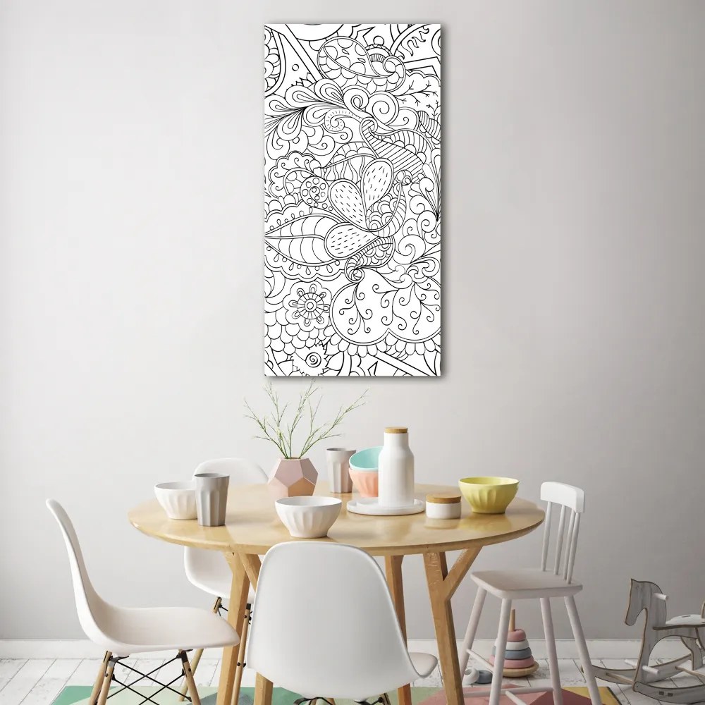 Fotografie imprimată pe sticlă zentangle fundal