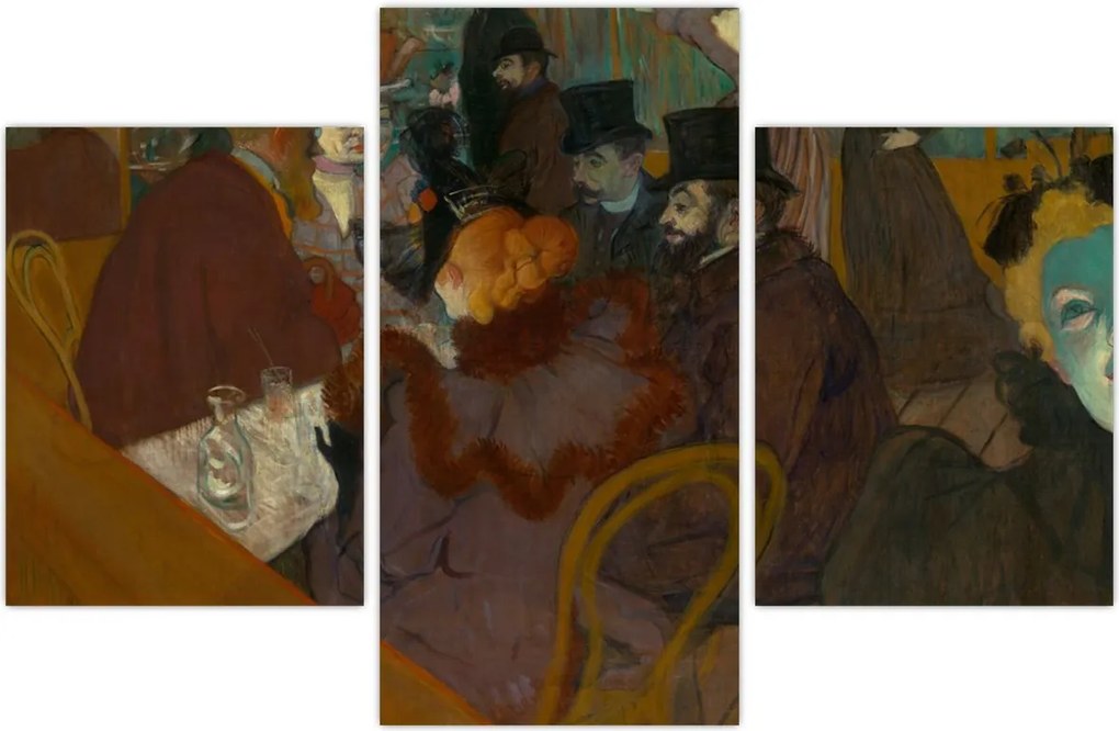 Tablou - Henri de Toulouse-Lautrec, At the Moulin Rouge, reproducere (90x60 cm)