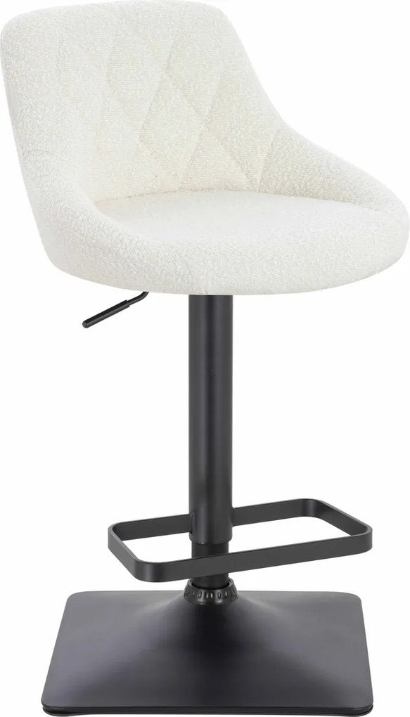 HR1054KW Scaun Crem Boucle cu Bază Neagră