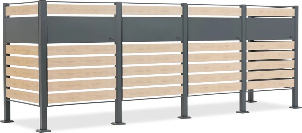 Carcasă pentru 4 pubele de 120l sau 240l Breda CoverTech