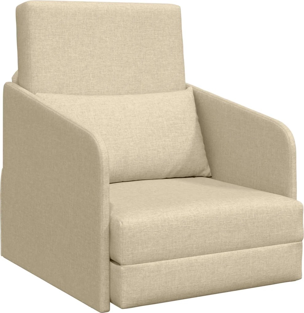 vidaXL Pat canapea 60cm Crem țesătură