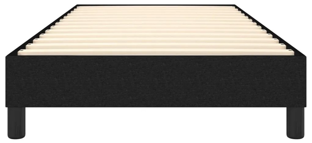Cadru de pat box spring, negru, 100x200 cm, textil Negru, 25 cm, 100 x 200 cm