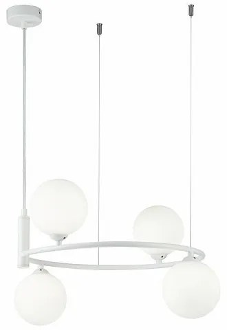Lustra design modern cu 4 surse de lumina Ring alba MYMOD013PL-04W
