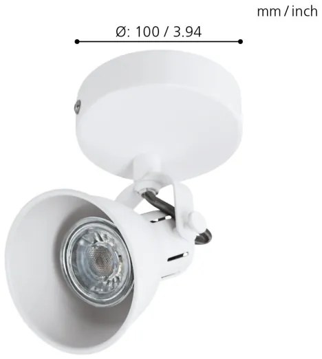 Eglo 98393 - Spot de perete LED SERAS 1xGU10/3,3W/230V