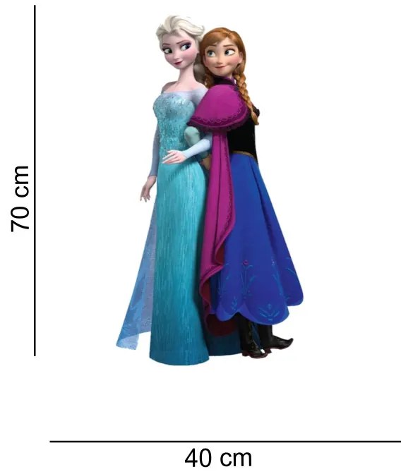 Sticker perete Ana si Elsa Frozen