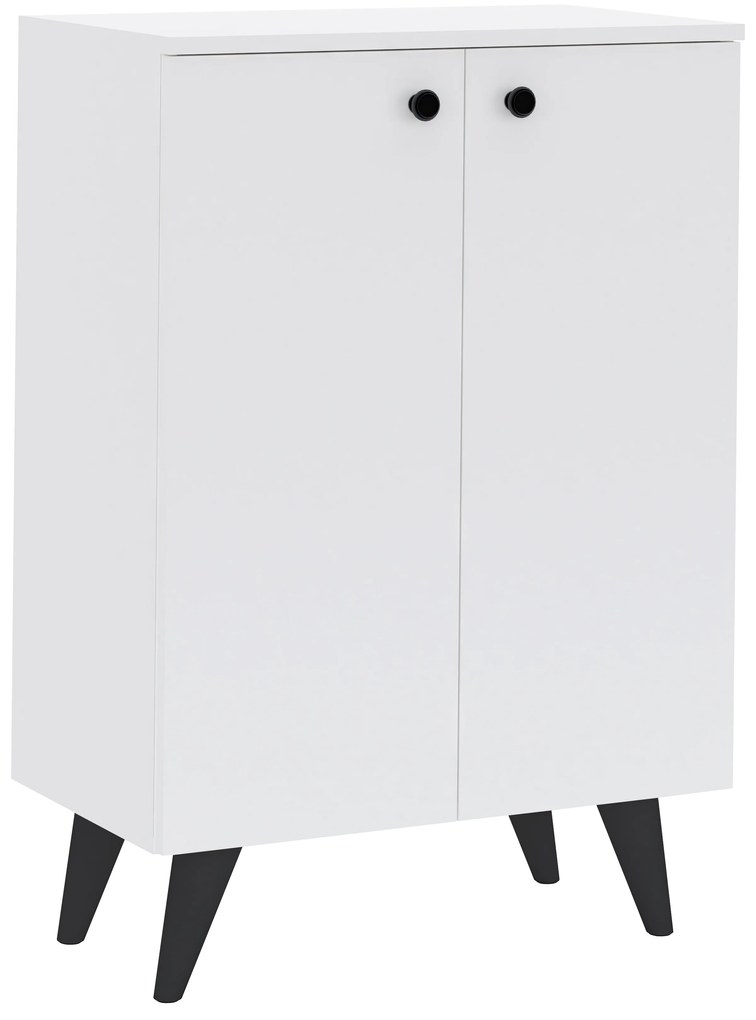 Pantofar Luton, 2 Usi, Alb, 62 x 35 x 90 cm