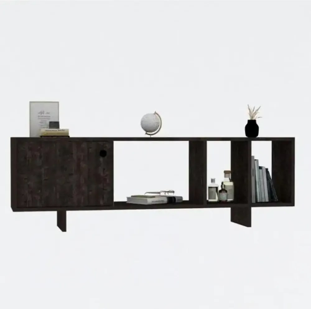 Comoda televizor Susana pentru living culoare antracit 140 cm